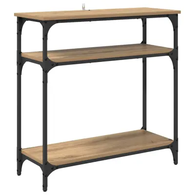 vidaXL Konzolna miza Umetni hrast 75 x 29 x 75 cm Konstruiran les