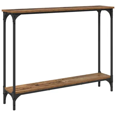vidaXL Konzolna miza Star les 100 x 22,5 x 75 cm Konstruiran les