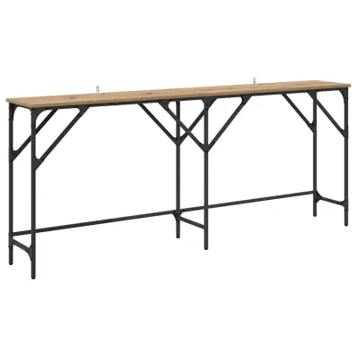 vidaXL Konzolna miza Umetni hrast 180 x 30 x 75 cm Konstruiran les