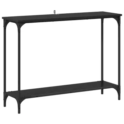 vidaXL Konzolna miza Črni hrast 101 x 30.5 x 75 cm Konstruiran les