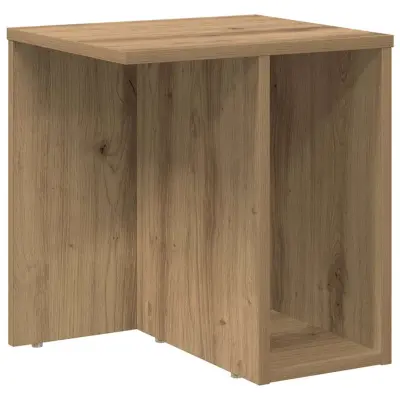 vidaXL Stranska miza Umetni hrast 37 x 32 x 40 cm Konstruiran les