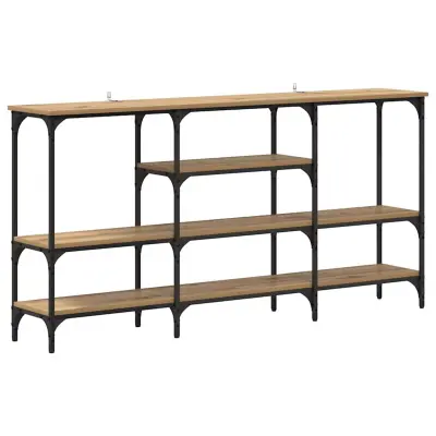 vidaXL Konzolna miza artisan hrast 160 x 29 x 80 cm Konstruiran les
