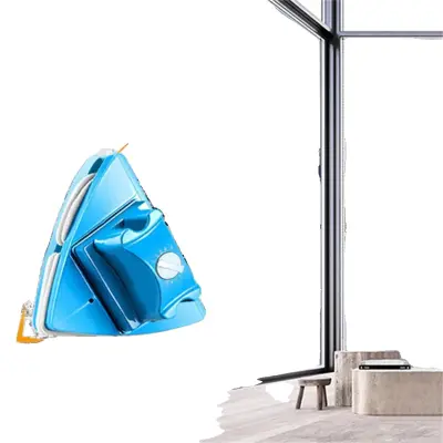 Magnetni čistilec stekla, dvostranski, 5 nastavljivih prestav, primeren za debelino 4-28mm, modra