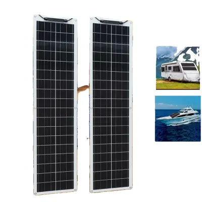 Fleksibilni solarni panel, 50W / 100W možnost, visoka učinkovitost monokristalni, vodoodporna zasnova, 100w 2pcs 50w