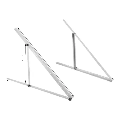 Nosilec za solarne panele, nastavljiv kot, nagibna montaža, 12 palcev, Srebrna