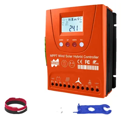 Hibridni solarni vetrovni regulator, 1500W vetrovna energija, 1500W solarna energija, Wind1500W Solar1500W, Auto 12V 24V, Zunanji hibridni veter-sonce