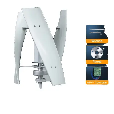 Vetrna turbina, visoka učinkovitost, tiho delovanje, brezplačen MPPT krmilnik, 5000W, 12V