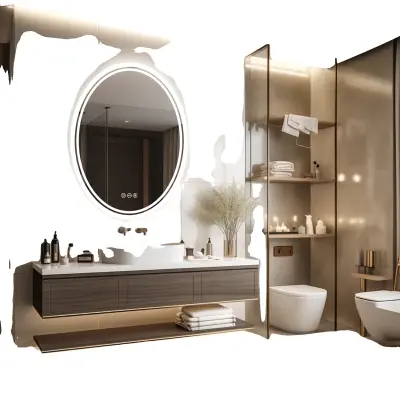 LED ogledalo za kopalnico, osvetljena zasnova, funkcija proti meglenju, 20X28 palcev