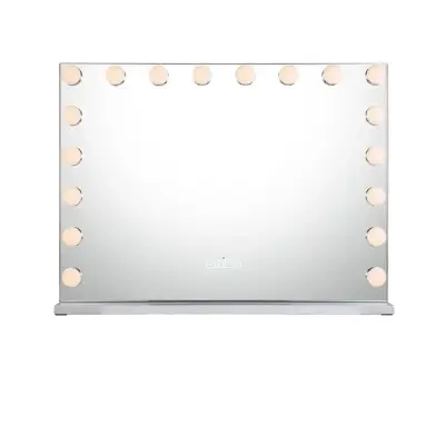 Ogledalo za ličenje, zatemnljive LED luči, Bluetooth zvočniki, 80 x 58cm(18 Žarnic)