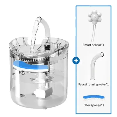 Fontana za vodo za mačke, samodejni razdelilnik, ultra tiha črpalka, senzor komplet, 2L