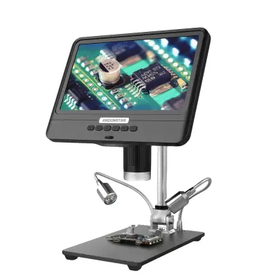 Digitalni mikroskop, 85-palčni LCD zaslon, 5X-1200X povečava, z baterijo