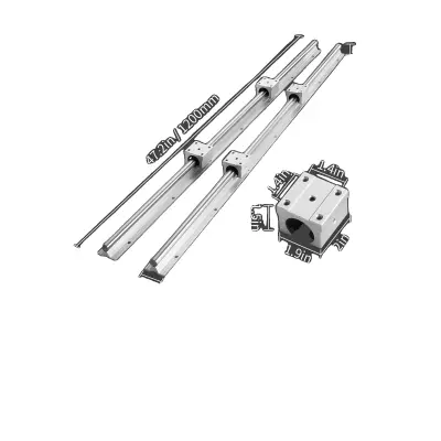 VEVOR Linear Guide Rail Set, Jeklo z visokim ogljikom in aluminij, dolžina 800/1000/1200 mm, 20mm-1200mm