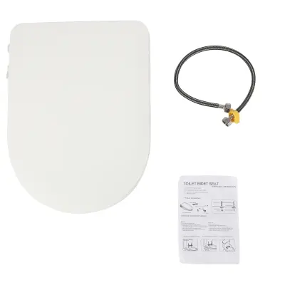 Ne-električni bide WC sedež, dvojni šobni sistem, ergonomska zasnova, BELO