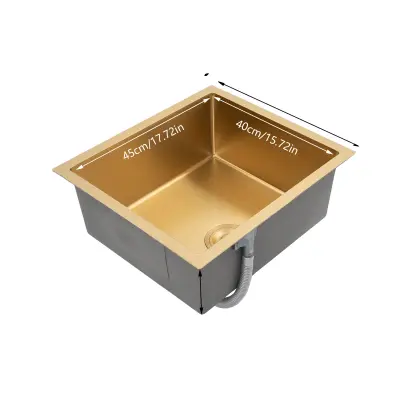 Zlata Kuhinjska Korito, Prostorno Enobolno, Trajno Nerjaveče Jeklo, Zlata