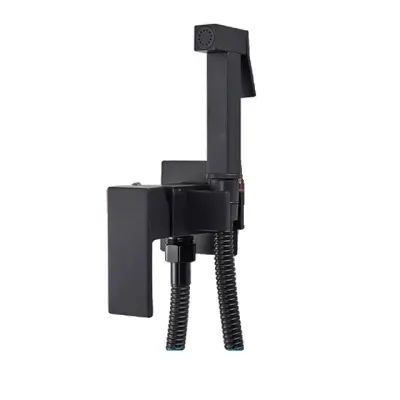 Tuš pipa bidet, medenina, mešalnik hladne in tople vode, mat črna