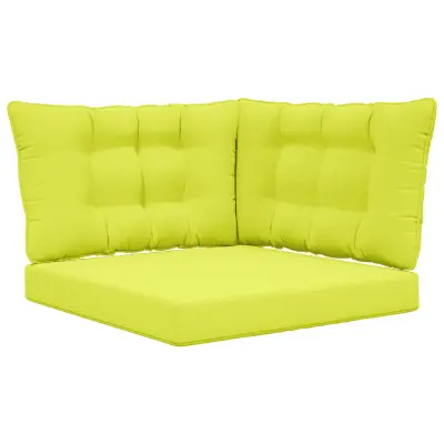 vidaXL Zunanja blazina za kavč 3 pcs Zelena Poliester