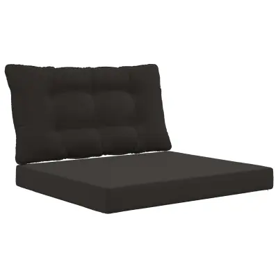 vidaXL Zunanja blazina za kavč 2 pcs Črna Poliester