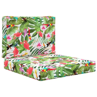 vidaXL Zunanja blazina za kavč 2 pcs barvito Poliester