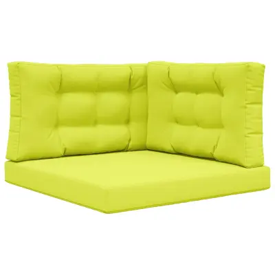 vidaXL Zunanja blazina za kavč 3 pcs Zelena Poliester