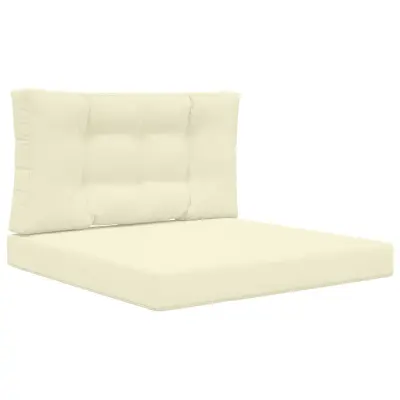vidaXL Zunanja blazina za kavč 2 pcs krema Poliester