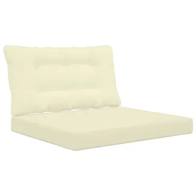 vidaXL Zunanja blazina za kavč 2 pcs krema Poliester