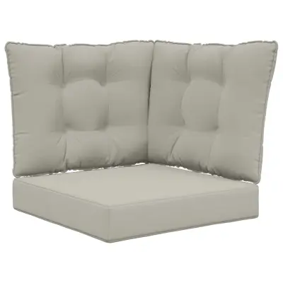 vidaXL Zunanja blazina za kavč 3 pcs Siva Poliester