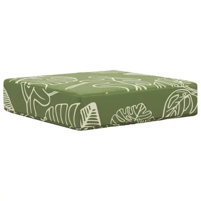 vidaXL Zunanja sedežna blazina Zelene Listnate 40 x 40 x 8 cm