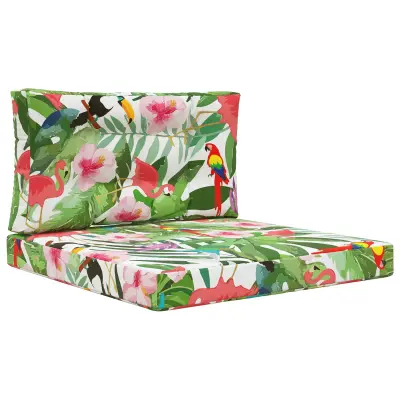 vidaXL Zunanja blazina za kavč 2 pcs barvito Poliester