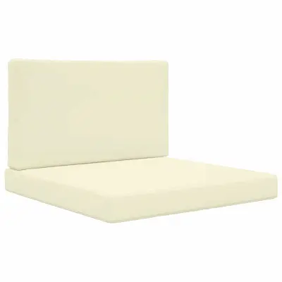 vidaXL Zunanja blazina za kavč 2 pcs krema Poliester
