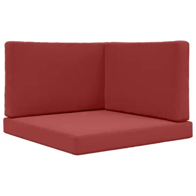 vidaXL Zunanja blazina za kavč 3 pcs vinsko rdeča Poliester
