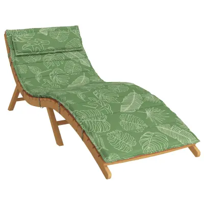 vidaXL Blazina za sončno ležalnik Zelena 178 x 60 x 4 cm