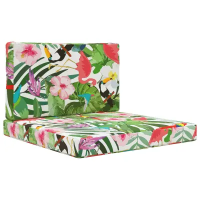 vidaXL Zunanja blazina za kavč 2 pcs barvito Poliester