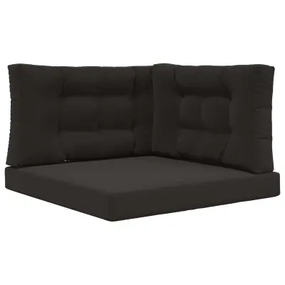 vidaXL Zunanja blazina za kavč 3 pcs Črna Poliester