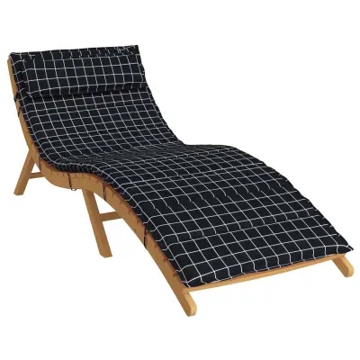 vidaXL Blazina za sončno ležalnik Črna 178 x 60 x 4 cm Oxford tkanina