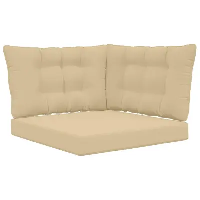 vidaXL Zunanja blazina za kavč 3 pcs Bež Poliester