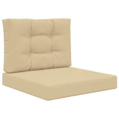 vidaXL Zunanja blazina za kavč 2 pcs Bež Poliester