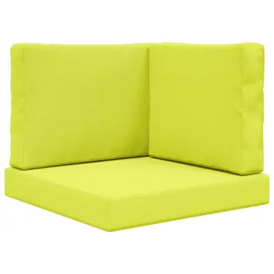 vidaXL Zunanja blazina za kavč 3 pcs Zelena Poliester