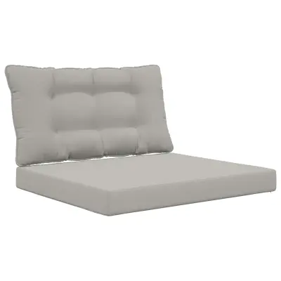 vidaXL Zunanja blazina za kavč 2 pcs Siva Poliester