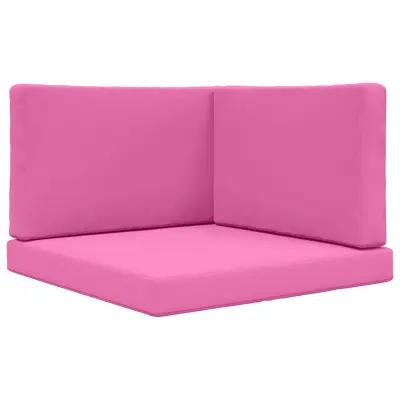 vidaXL Zunanja blazina za kavč 3 pcs Roza Poliester
