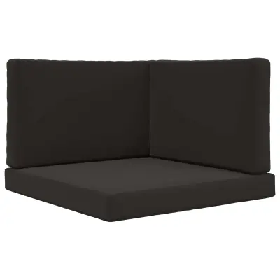 vidaXL Zunanja blazina za kavč 3 pcs Črna Poliester