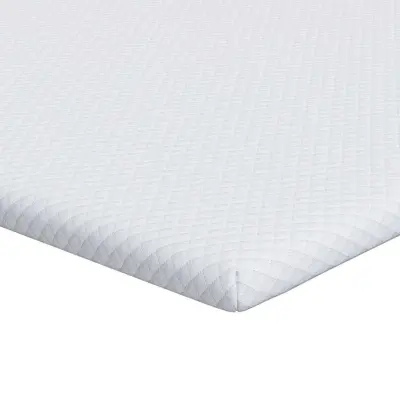 vidaXL Nadvložek Bela 200 x 200 cm Jacquard tkanina