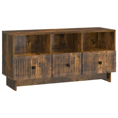 vidaXL TV omarica Dimljen hrast 102 x 34,5 x 50 cm Inženirski les