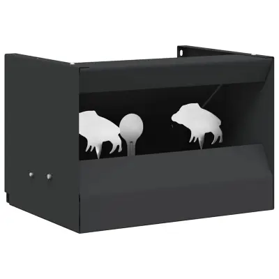 vidaXL Škatla za ujetje krogle Črna 29 x 22 x 20 cm Jeklo