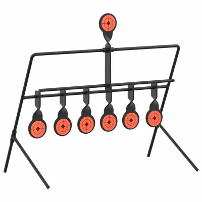 vidaXL Ponastavljalni cilj Črna 38 x 20 x 33.5 cm Jeklo