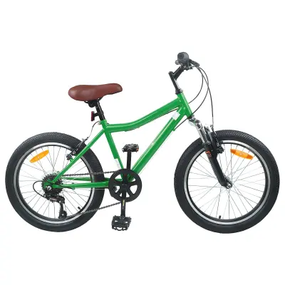vidaXL Otroško Kolo 20 Palcev 6-Speed za starost od 6 do 11 let Zelena