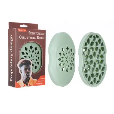 Afro krtača – ABS česalo za dreadse in updo (14.3cm x 9cm x 2.5cm) Green