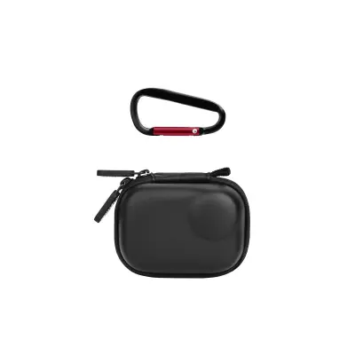 PU trdo ohišje z žametno oblogo, karabiner, za Insta360 Go Ultra