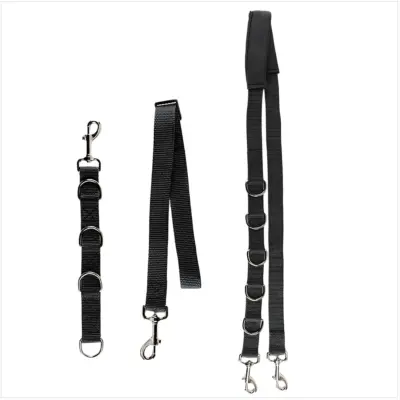 Tridelni komplet za nego hišnih ljubljenčkov – poliestrski povodec za kopel za pse, ki preprečuje tekanje med kopanjem Black