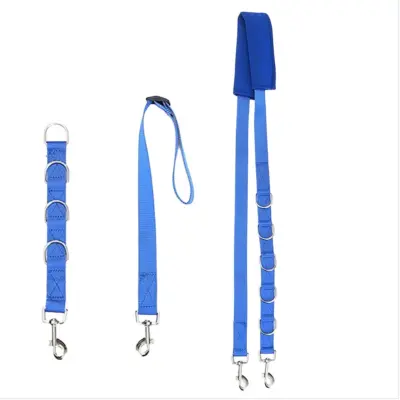 Tridelni komplet za nego hišnih ljubljenčkov – poliestrski povodec za kopel za pse, ki preprečuje tekanje med kopanjem Blue