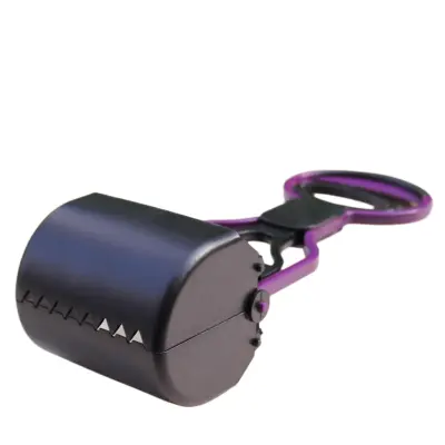 Vijolična enoročna pobiralka pasjih iztrebkov - prenosna plastična pobiralka pasjih iztrebkov brez dotika, enostavno čiščenje s sponko